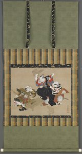 Scene from a Kabuki play, Edo period by Torii Kiyonobu I Torii Kiyonobu I